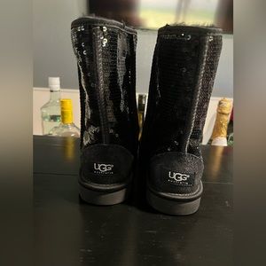 Size 6 black sequin UGGs